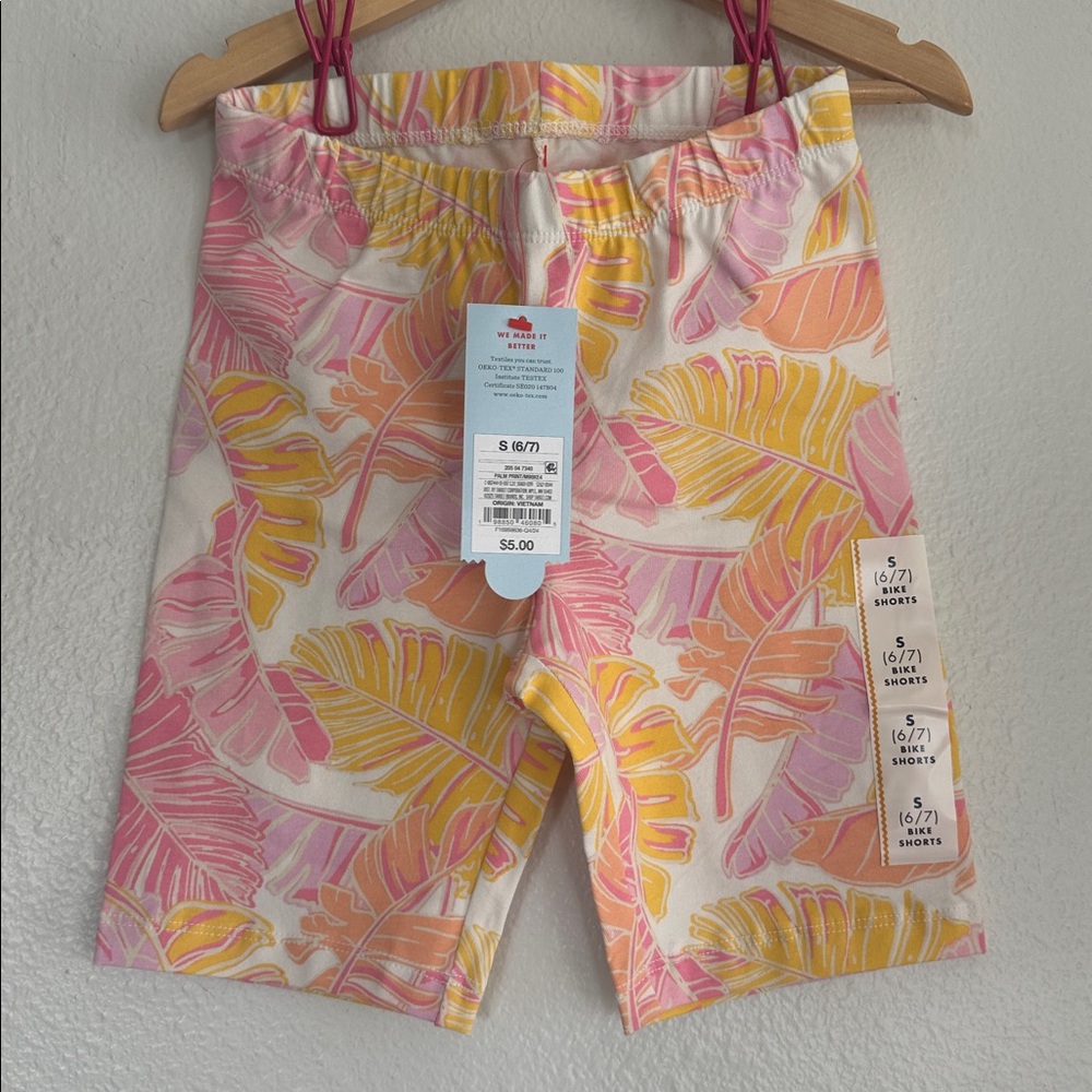 Cat & Jack Pink and Yellow Tropical Kids Shorts